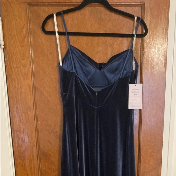 BHLDN Jenny Yoo Sammi Velvet Dress, French Blue, 4 - Picture 3 of 6